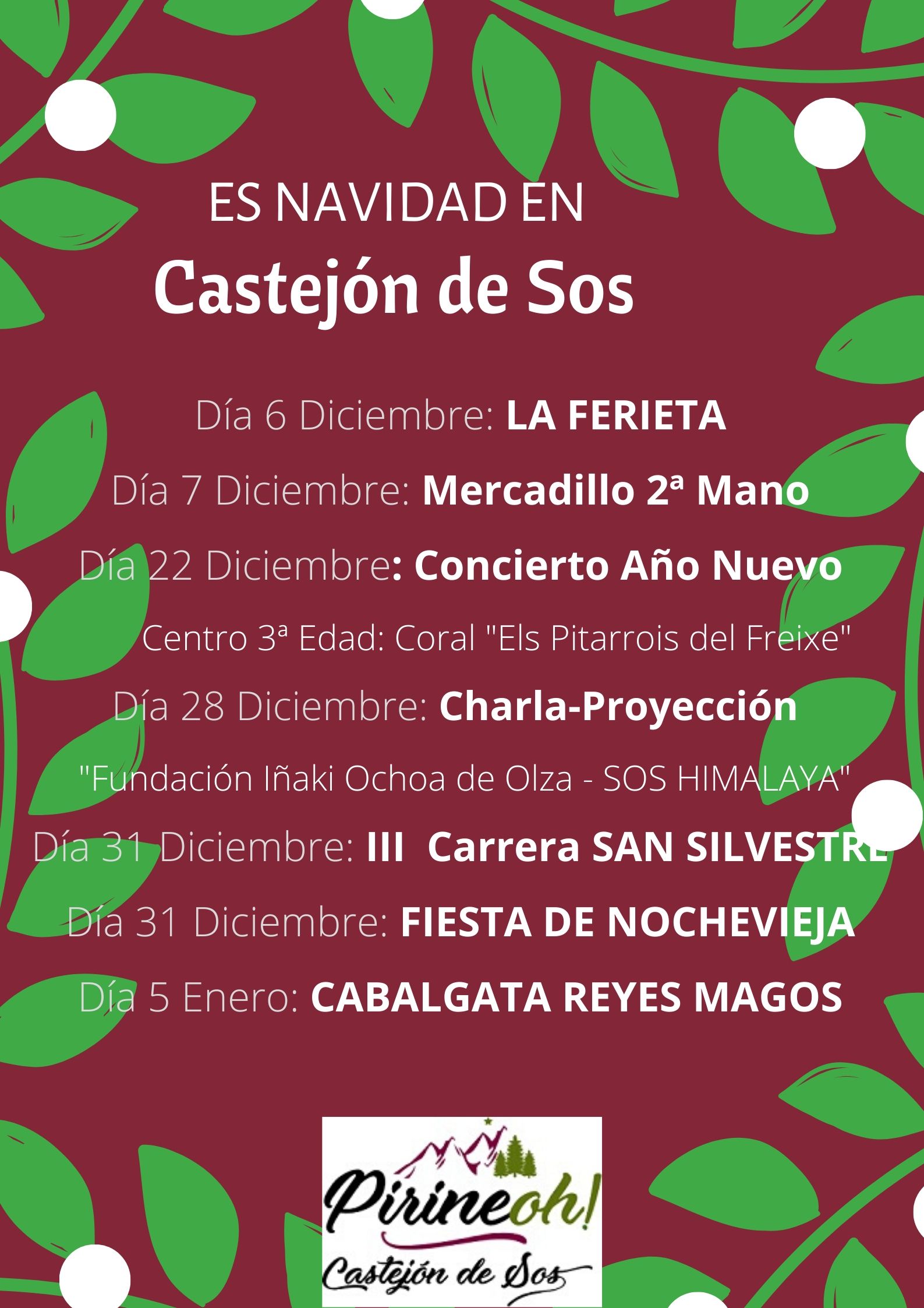 Cartel ACTIVIDADES NAVIDAD 2019 2020